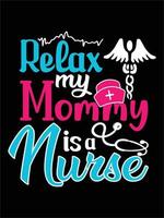 Nurse typography t-shirts quotes design vector