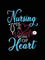 Nurse typography t-shirts quotes design vector