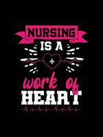 Nurse typography t-shirts quotes design vector