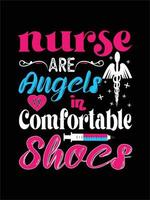 Nurse typography t-shirts quotes design vector