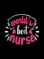 Nurse typography t-shirts quotes design vector