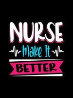 Nurse typography t-shirts quotes design vector