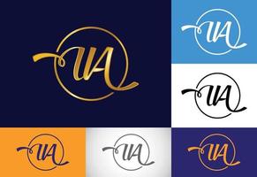 Initial Monogram Letter U A Logo Design Vector. Graphic Alphabet Symbol For Corporate Business vector