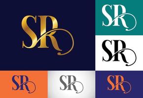 Initial Monogram Letter SR Logo Design Vector. Graphic Alphabet Symbol For Corporate Business vector