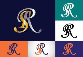 Initial Monogram Letter SR Logo Design Vector. Graphic Alphabet Symbol For Corporate Business vector