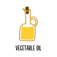 The vegetable oil vector icon is isolated on a white background. Simple modern flat illustration.