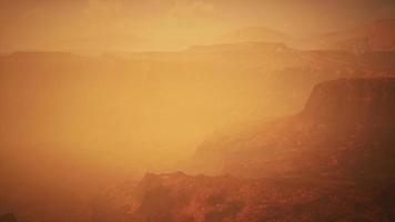 Morning fog in desert Sinai video