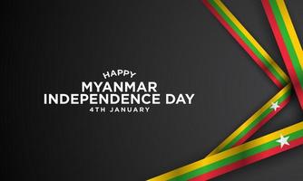 diseño de fondo del día de la independencia de myanmar. vector