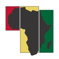 Vector illustration of African continent silhouette