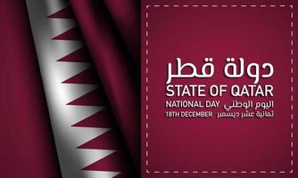 State of Qatar National Day Background Design. vector