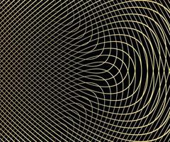 Gold luxurious circle pattern with golden wave lines over. Abstract background, vector illustration