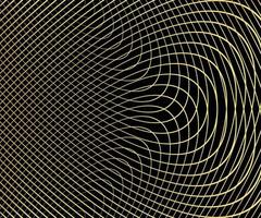 Gold luxurious circle pattern with golden wave lines over. Abstract background, vector illustration