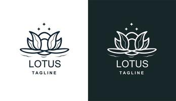 vector lotus Balance minimalist simple logo Perfect for any brand and company