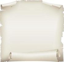 Old scroll paper banner.Blank sheet. vector