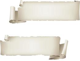 Old scroll paper banner.Blank sheet. vector