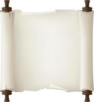 Old scroll paper banner.Blank sheet. vector