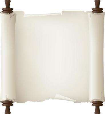 Old scroll paper banner.Blank sheet.