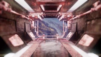 Fahrt in einem Raumschifftunnel video