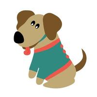 Dog in clothes. Accessories for animals. Shop concept. Clothes for animals. vector