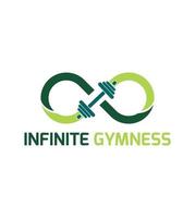 Infinite Gym logo design template for business vector