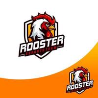 Rooster mascot sport logo design Vector illustration