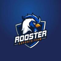 Rooster mascot sport logo design Vector illustration