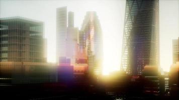 imágenes de la puesta de sol de Londres video