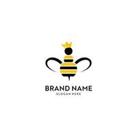 queenbee logo design template element. vector logotype