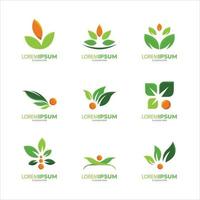 Nature creative symbol organic concept. Leaf icon, Corporate identity logotype, company graphic design collection vector