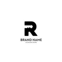 R rentcar logo design template element. vector logotype