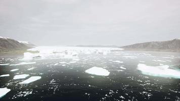 grote gletsjer aan de kust van antarctica een zonnige zomermiddag video