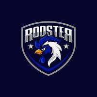 Rooster mascot sport logo design Vector illustration