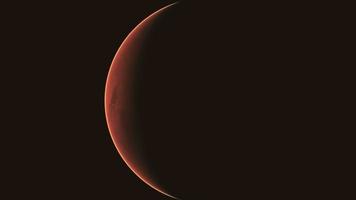 planète rouge mars dans le ciel étoilé video