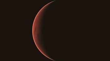 Roter Planet Mars am Sternenhimmel video