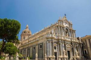 Piazza Duomo square, Cathedral of Santa Agatha, Catania, Sicily, Italy photo