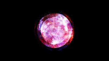 balle de sphère d'énergie multicolore en boucle transparente abstraite video