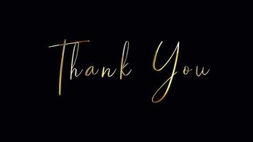 Thank you Gold Text Titles background typography