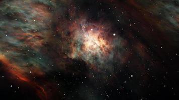 esplorazione spazio stella arancio blu nuvola galassia video