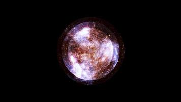boule de sphère de l'espace abstrait belle énergie video