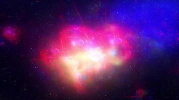 exploración de galaxias a través del espacio exterior galaxia resplandeciente video