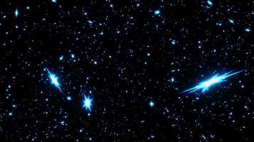 Loop of shinny glow blue stars animation