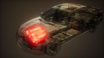 motor de carro visível no carro video