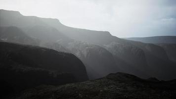 View of the himalayan peak in deep fog video