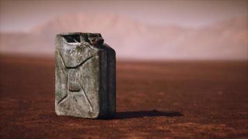 old rusty fuel canister in the desert video