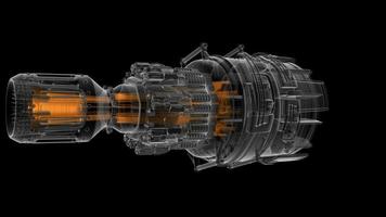 lus roteren straalmotor turbine video