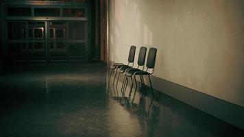 empty corridor in hospital with chairs video