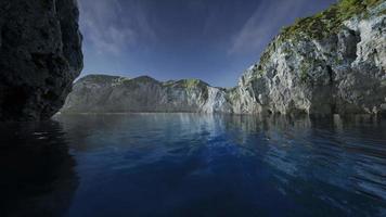 massive sea cliffs and waves of the North Sea on the Southern Coast video