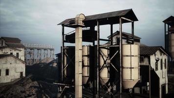 Panorama of old black coal mine video