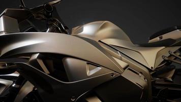 moto sport bike en estudio oscuro con luces brillantes video