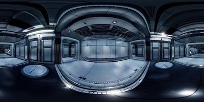 vr360-Ansicht des Innenraums des Raumschiffs video